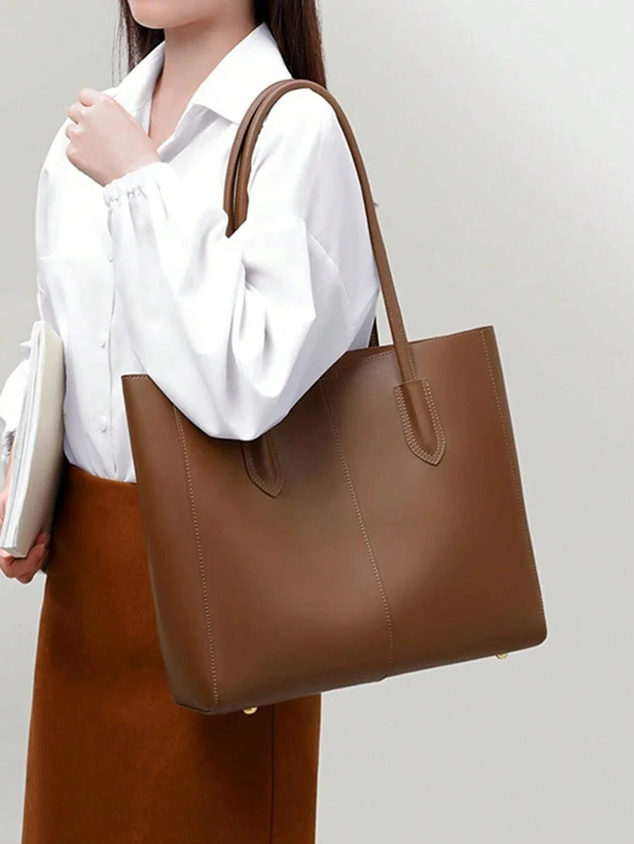 🤎 TOTE 11 – Brown | Warm-Toned Everyday Tote with Timeless Appeal
