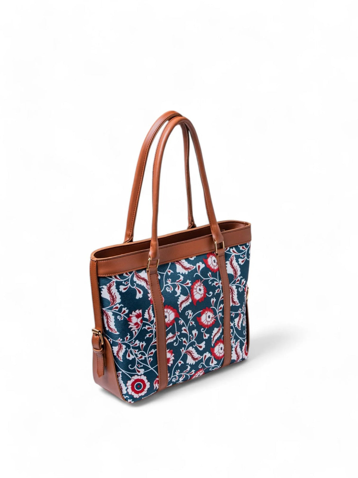 STRAP CANVAS TOTE 22 – Floral Print Ladies Tote Bag with Adjustable Strap | Stylish, Spacious & Everyday-Ready