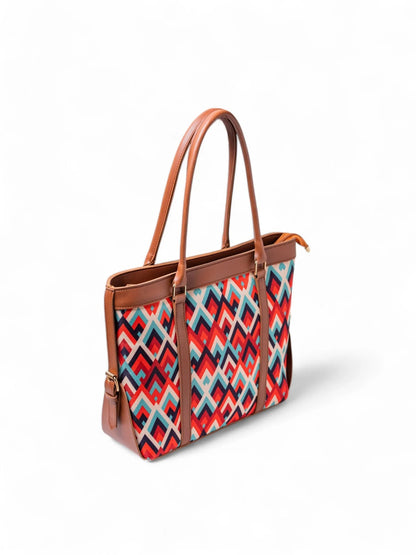 STRAP CANVAS TOTE 20 – Floral Print Ladies Tote Bag with Adjustable Strap | Stylish, Spacious & Everyday-Ready